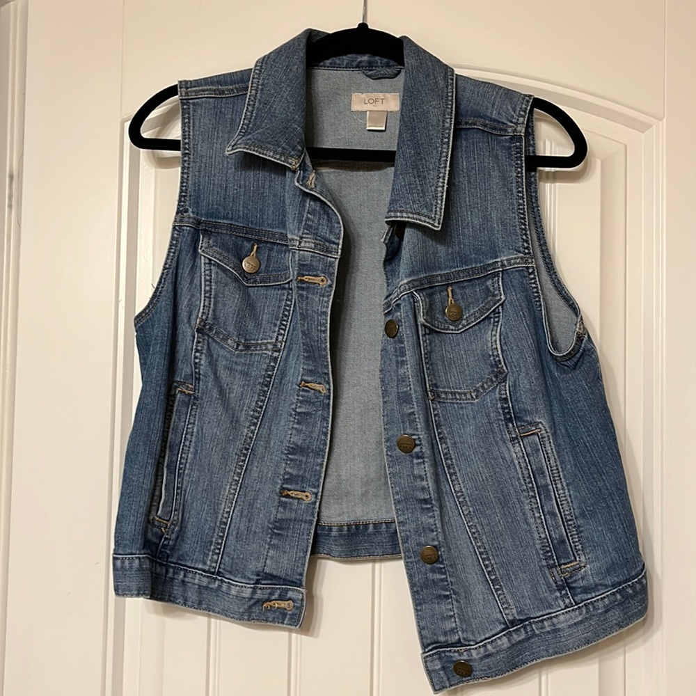 LOFT denim vest